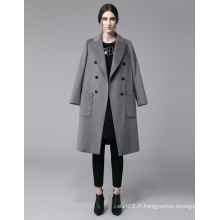 Le plus nouveau Design européen Mode Femmes Mode Hiver Laine Long Manteau